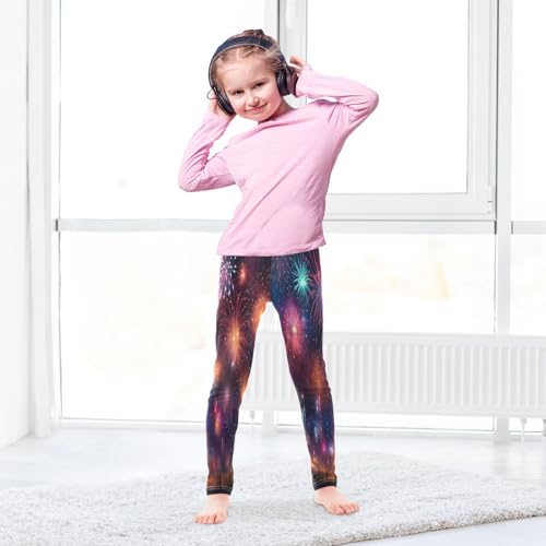 Toddler Girls Leggings Printed Yoga Pants Leggings Fireworks Starry Sky for Kids4