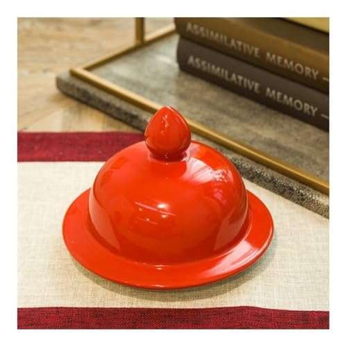 Vase en céramique rouge fait main, pot à gingembre d'exception - 7
