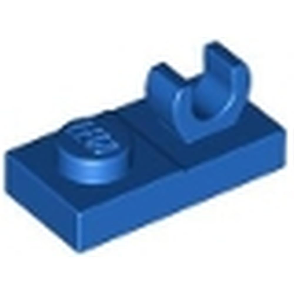 LEGO Modified Plate 1 x 2 with Open O Clip on Top, Part 44861 (Blue, 10, count)