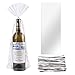 100 pieces Clear Wine Bottle Gift Bags Cellophane Bags with 200 pieces Twist Ties for Gift, Presents, Wine Bottles, Bridal/Baby Showers(8