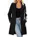 Wintermantel Damen Mit Kapuzen Herbstmantel Lang A‑Linie Winterjacke Knopfen Mantel Einreihiger Freizeitmantel Elegant Trenchcoat Outdoor Kapuzenmantel Locker Mode Ubergangsmantel Alltag