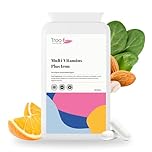 Multi Vitamins with Iron by Troo Healthcare - One-A-Day Multivitamin for Men & Women - Immune Support, Boosts Energy & Vitality - Daily Multivitamin Tablets for Women & Men - Multivitamins - 180 Count
