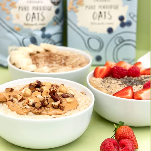 Amisa – Glutenfreier Bio-Haferbrei (6 x 325 g), reiner Vollkornhafer, glutenfreie Frühstückszerealien, ballaststoffreich und natürlich vegan