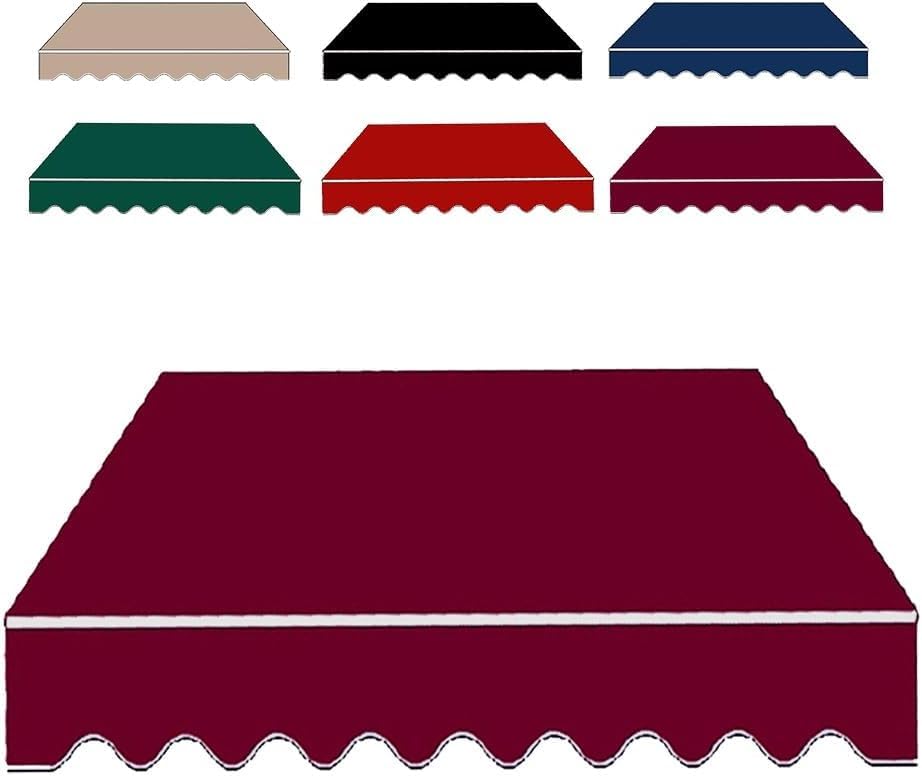 Toile de rechange pour auvent de terrasse imperméable et rétractable de 2 à 6m