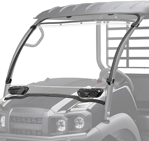 KEMIMOTO Vented Windshield Compatible with Kawasaki Mule SX SE XC...