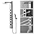 Homevacious Shower Panel Tower System,Stainless Steel Bathroom Stand Up Shower Kit,Wall-Mount Shower Panels with Rainfall Shower Head,4 Massage Body Jets,Tub Spout and Handheld Shower,Brushed Nickel
