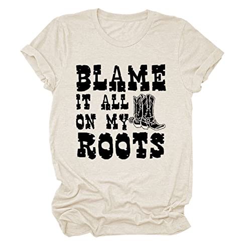 Sentasi Tshirt Femme Femme:Blame it All on My Roots - T-Shirt Graphique pour Femme Cover