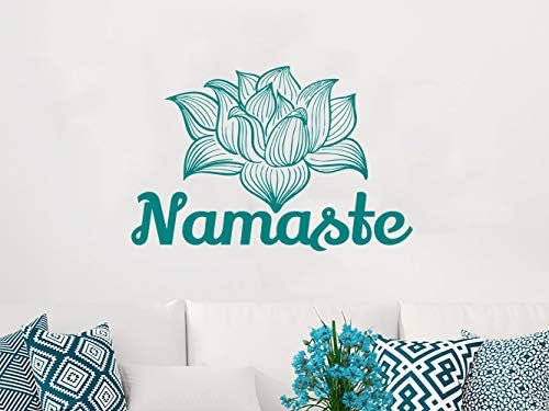 Namaste Wall Decal Vinyl Sticker Decals Lotus Flower Yoga Mandala Indian Ornament Moroccan Pattern Om Home Decor Bedroom Art Design Interior NS667
