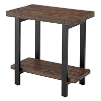 Alaterre Furniture Pomona Solid Wood 2-Tier End Table, Rustic Brown, 27” — image 10