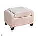 DULPLAY Madera Portátil Taburete del sofá, Plegable Taburete Puff Cuadrado Banco cómodo Esponja Tapizado Mesa Banco Taburete de café para el Dormitorio-B 60x40x40cm(24x16x16inch)