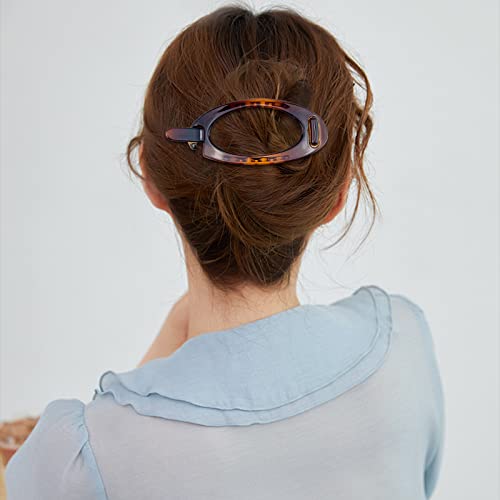 Aswewamt 6 Pcs French Oval Hair Barrette Clip Plastic Bun Ponytail Holder Strong Hold Grip Hair Clips Closure Hairpin No Metal Hair Accessories For Women Girls thumb #4