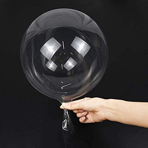 Clear Round Balloons 12Pcs Transparent Round Balloons Jumbo Bobo Bubble Balloons for Photo Shoot Birthday Party (8‘’,12‘’,18‘’,20‘’,24‘’,36‘’) Cover