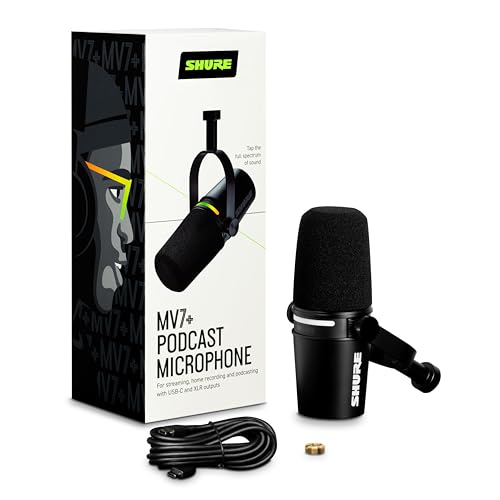 Micrófono Shure MV7+: Ideal para Podcasting y Transmisión en Vivo