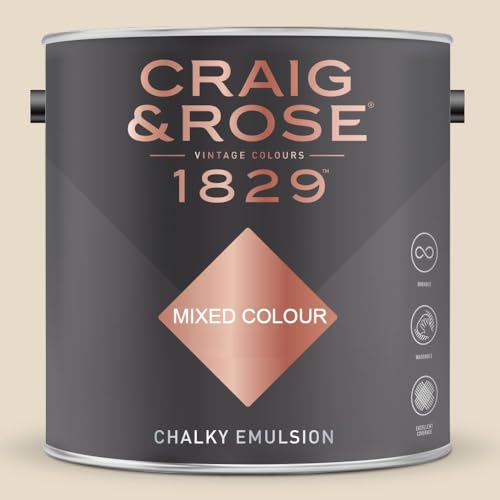 Image of Paint Stop CRAIG & ROSE 1829 CHALKY EMULSION PALE MORTLAKE CREAM 2.5L