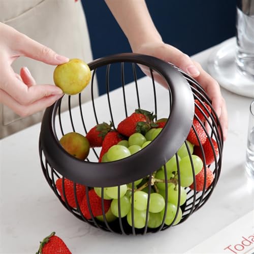 Centro de mesa frutero de hierro blanco con forma creativa para cocina 3