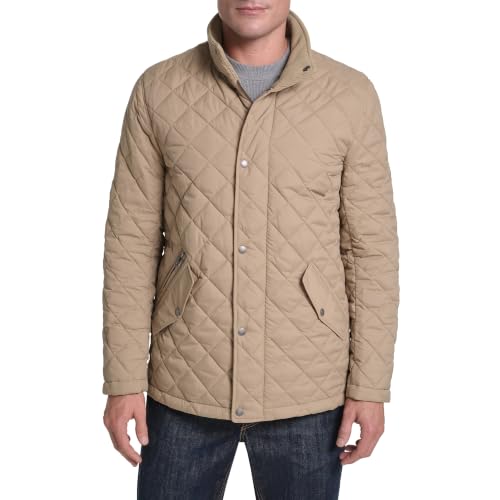 Image of Cole Haan Men's Stand Collar Quilted Jacket Coat