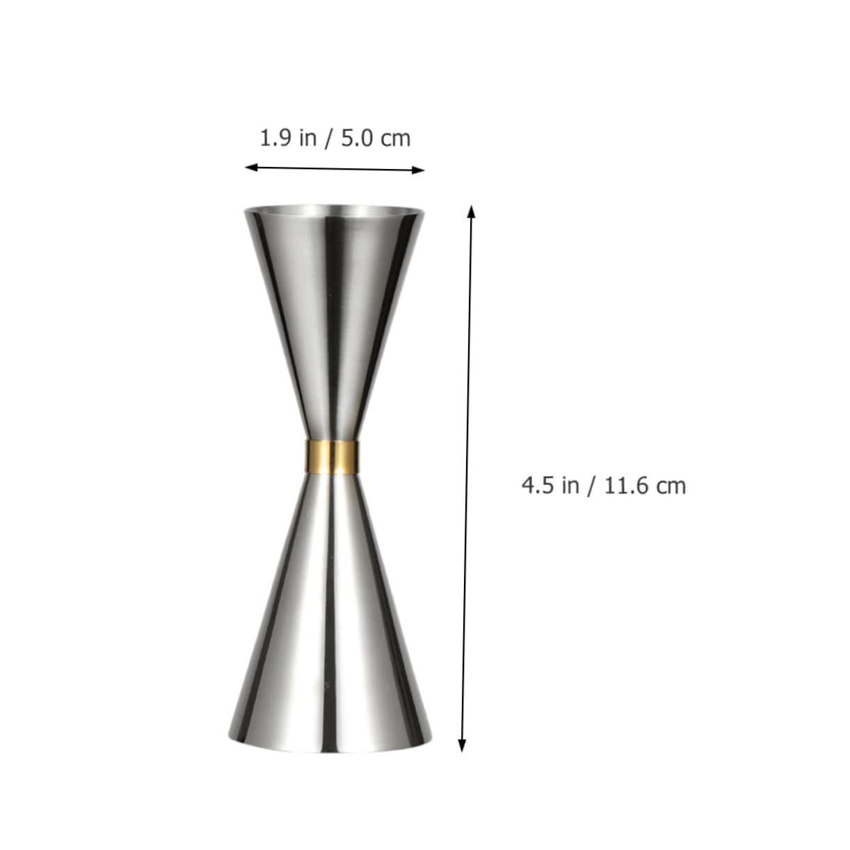 PRETYZOOM Stainless Steel Jigger Scale Double Head Measuring Cup Bar Accessory Ounce Wine Measurer for Bartending