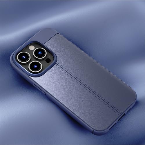 Coque silicone texture cuir pour iPhone 14 Pro Max protégeant des rayures