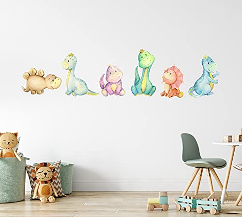Vinilo Decorativo Infantil Dinosaurio Acuarela 76x20 cm miniatura 2