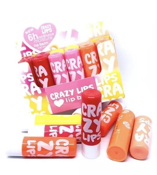 GLAMEZONE set of 12 crazy/baby lips flavoured lipbalms fruits (Pack of: 12, 6 g)-picture-43