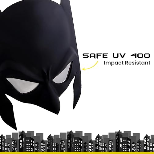 Image of Sun-Staches Batman Sunglasses, DC Comics Heroes & Villains Costume Accessory | Official DC Batman, Robin, Batgirl, Joker, Catwoman, or Harley Quinn | Costume Ready | 100% UV | One Size Fits Most