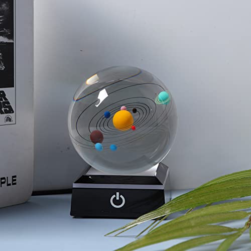 image for Qianwei 3d Solar System Model Crystal Ball 80mm 3.15inch - Outer Space