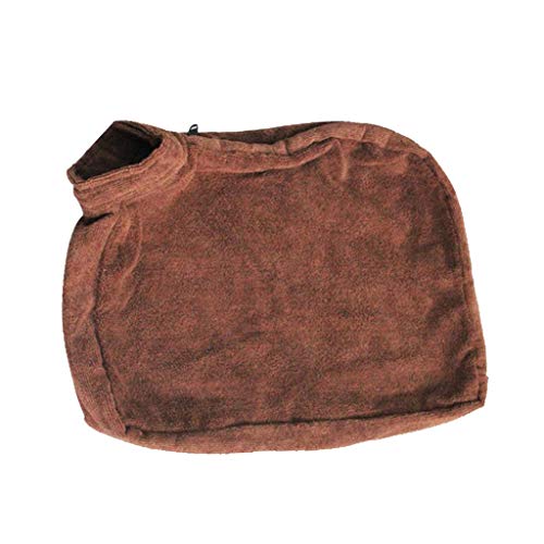 Tubayia Mikrofaser Hundebademantel Schnell Trocknend Haustier Katze Hund Bademantel mit Reißverschluss (L)