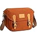 Small Camera Bag SLR/DSLR Shoulder Bag Canvas Removable Inserts Messenger Bag Waterproof Digital Camera for Sony, Canon, Olympus (Orange)