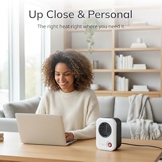 Lasko MyHeat Personal Mini Space Heater for Home with Single Speed, 6 Inches, White, 200W, 101