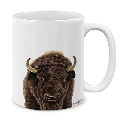 MUGBREW Animal Bison Ceramic Coffee Mug 11 OZ