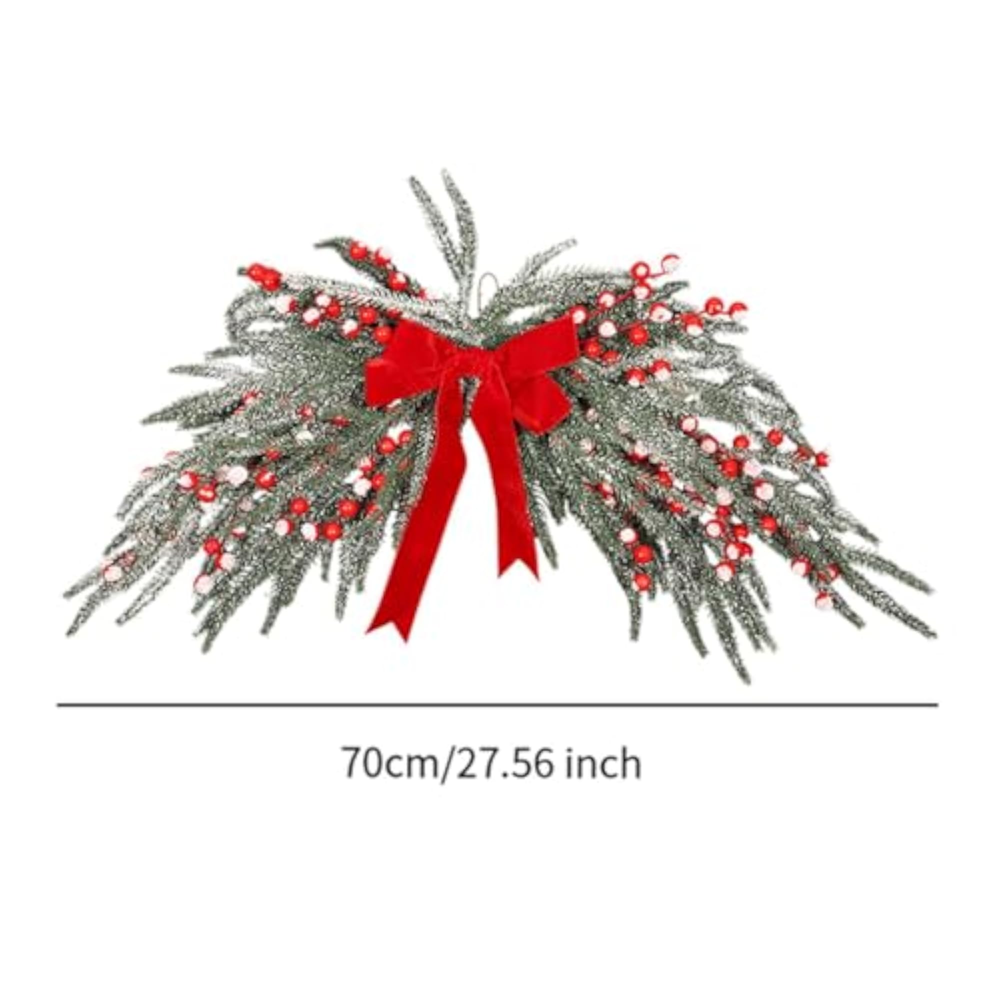 Christmas Garland Wall Decor Holiday Artificial Holly Wreath