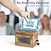 BWODYAY Wood Donation Box for Fundraising, Suggestion Box with Slot & Lock, Small Burnt Wood Tip Jar for Bar, School Voting, Office Event Supplies