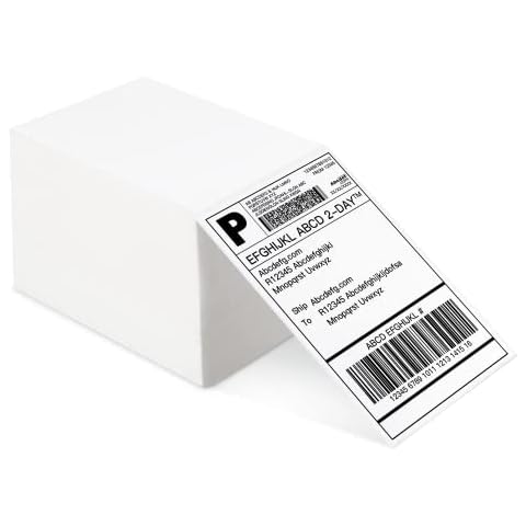 Thermoetikette, POLONO 4"x6" Thermodirekt-Versandetikette , Perforierte Leporello-Etikette Cover