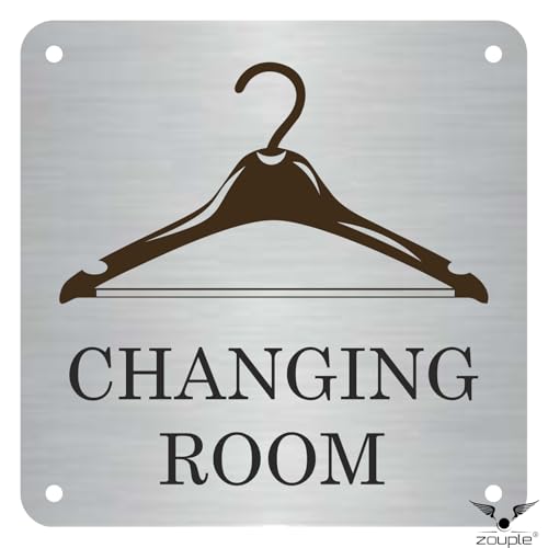 Image of CHANGING ROOM Sign, 8x8 Inch, Durable Steel, Dual Mount