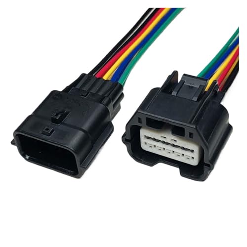 Waterproof Car Wiring Harness 15cm Length With 0.6mm 2/3/4/6/8/10/12/14 Hole Connectors Suitable(10P Line,5 Sets)