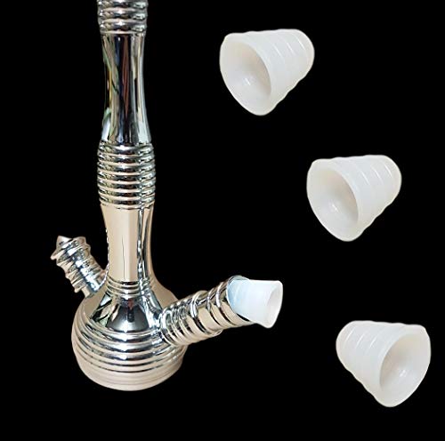 Bayli Set di 4 guarnizioni per Tubo Flessibile per Narghilè, Universale, per Narghilè, Tubo, Guarnizione in Gomma, Trasparente, Guarnizione in Silicone, Guarnizione di Ricambio per Tubo in Silicone