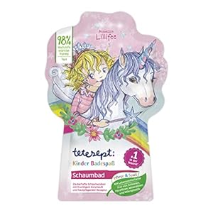 tetesept Kinder Badespaß Schaumbad Prinzessin Lillifee – Pflegender Badezusatz für Kinder ab 3 Jahren – in 2 verschiedenen Designsvarianten – Ballerina-oder Einhorn-Motiv – 1 x 40 ml
