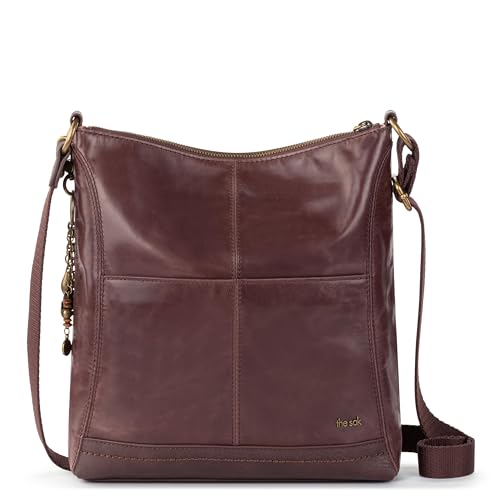 Image of The Sak Lucia Leather Crossbody Purse - Premium Leather Women's Handbag for Everyday & Travel - Cross Body Bag With Zipper