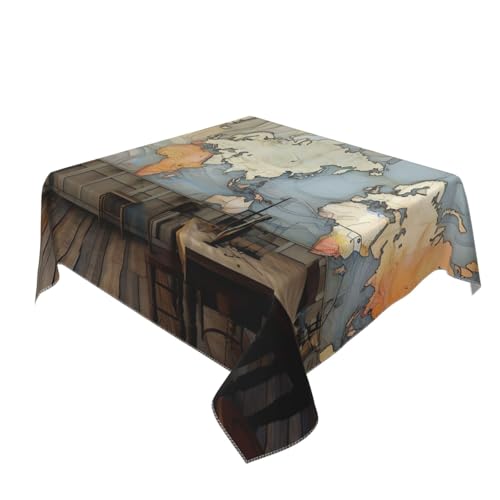 Nappe de table carrée 1,8m Steampunk idéale repas extérieur - 3