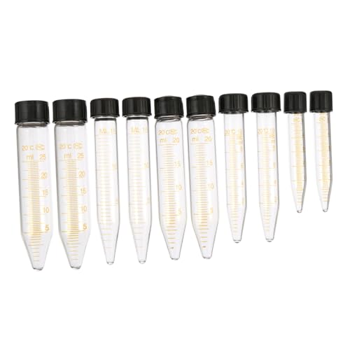 PRETYZOOM 10pcs Lab Experimental Test Tube Plastic