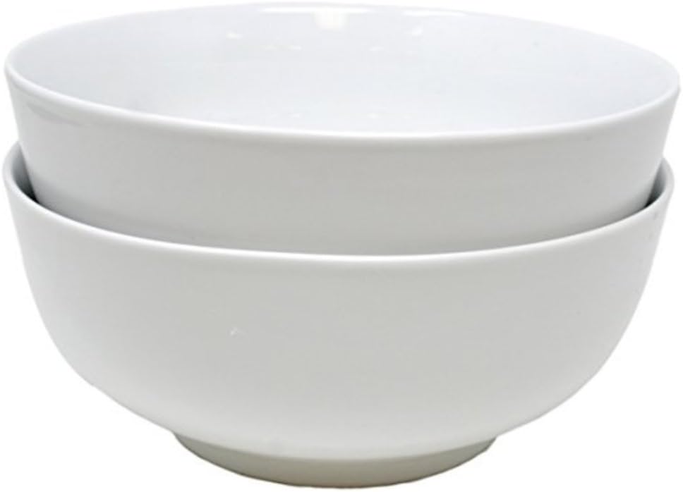 Danmers Pure White Dinnerware Opal Glassware Set Service for 6, Break&Crack Resistant, Bowls, QP75