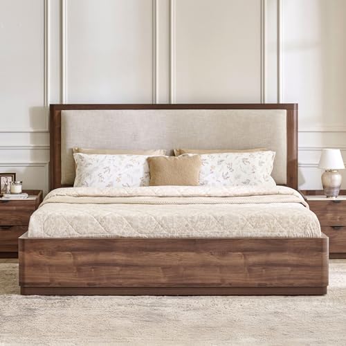 Image of Home Centre | Hadley Queen Size Bed | Engineered Wood | Brown | 1 Year Warranty