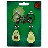 Kawaii Schlüsselanhänger, Avocado, 2 Stück