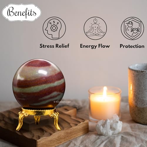 Image of Certified Narmada Shiva Lingam Crystal Ball for Meditation - Premium Crystal Vastu Items for Home and Feng Shui Items for Good Luck - Ideal for Pooja Supplies and Spiritual Practices (1.5 inch Inch)