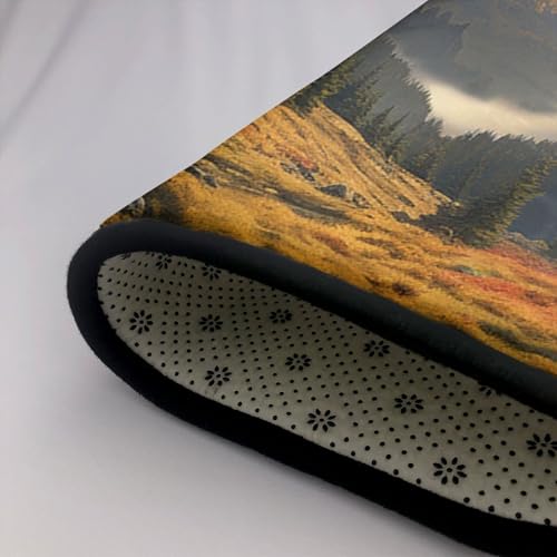 Grand tapis de sol doux pour intérieur moderne style montagne épuré