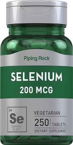 Piping Rock Selenium 200mcg Tablets | 250 Count | Vegetarian, Non-GMO, Gluten Free Supplement Piping Rock Selenium 200mcg Tablets | 250 Count | Vegetarian, Non-GMO, Gluten Free Supplement