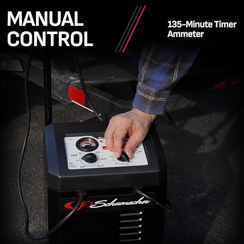 Schumacher Electric Manual Battery Charger & Engine Starter – 6V/12V 200A Heavy-Duty Auto Battery Charger with 40A Boost Mode, Color-Coded Clamps, 6-Foot Output Cables & Rugged Design SC1446 by Schumacher Electric - Image 5