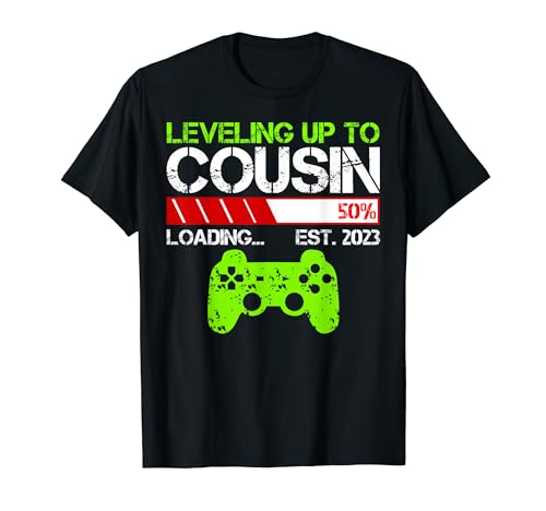 Leveling Up To Cousin Est 2023 - Funny New Cousin Gamer Camiseta