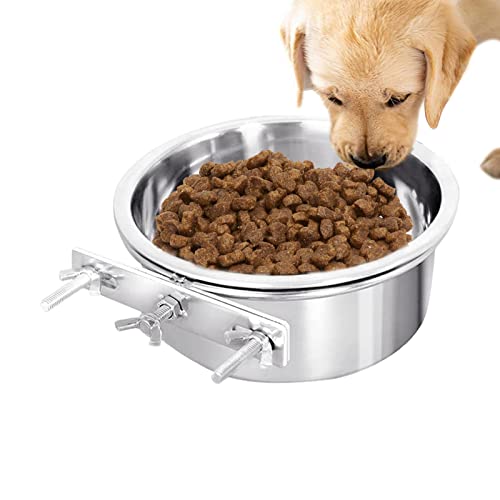 Fressnapf für Hunde | Hundenapf | Hundenapf aus Edelstahl lässt sich leicht an einer Metall-Hundekäfig, Katzenkäfig oder Vogelkäfig befestigen Keloc