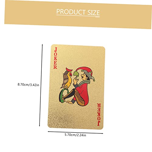HEMOTON 3stücke Goldene wasserdichte Pokerkarten Für Partys Langlebige Spielkarten Mit Tierkreiszeichen Für Tischspiele Und Sammler – Bild 3